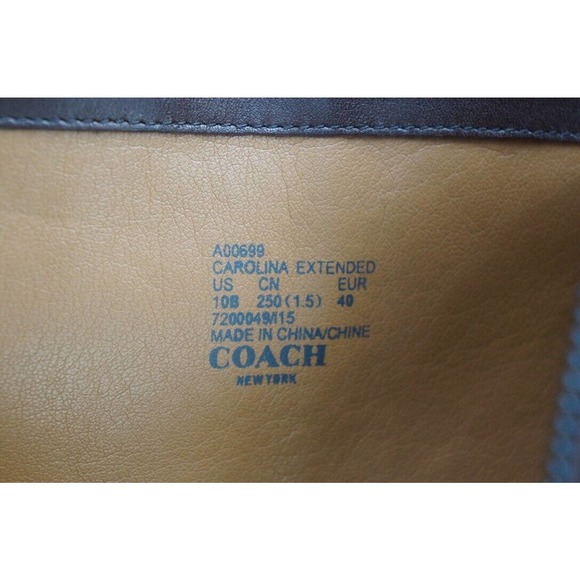 Coach Carolina Extended Wide calf Brown Knee High Riding Tall Boots Sz 10B - Picture 12 of 12